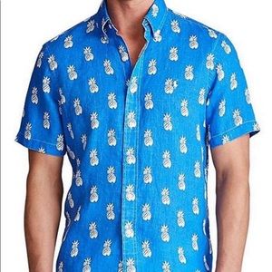 Polo Ralph Lauren Blue Pineapple Woven Shirt